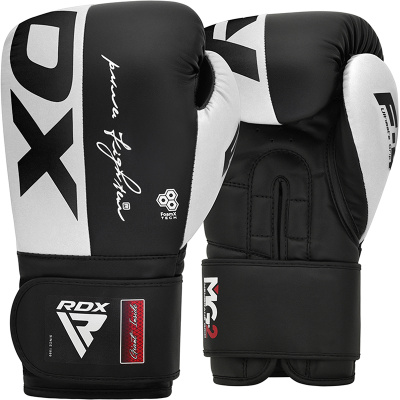Перчатки тренировочные RDX F4 10oz черн/бел.
