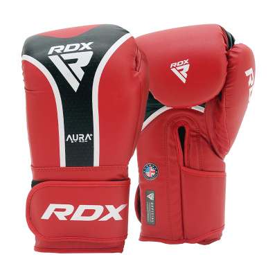 Перчатки RDX Aura Plus T-17 10oz красн/черн.