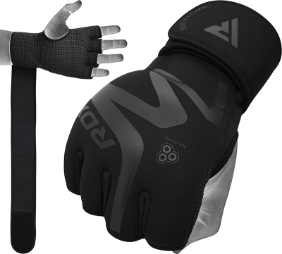 Перчатки тренировочные RDX Grappling Neoprene T15 L черн.мат.