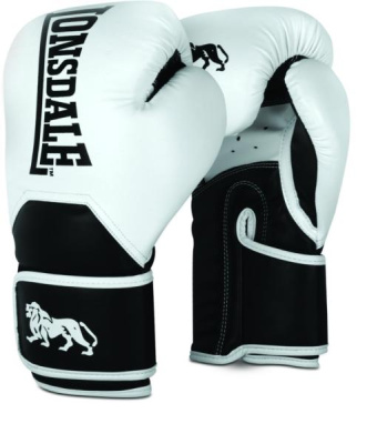 Перчатки тренировочные Lonsdale Leathbridge 10oz бел.