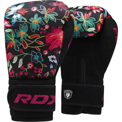 Перчатки тренировочные RDX FL-3 8oz черн/цвет.